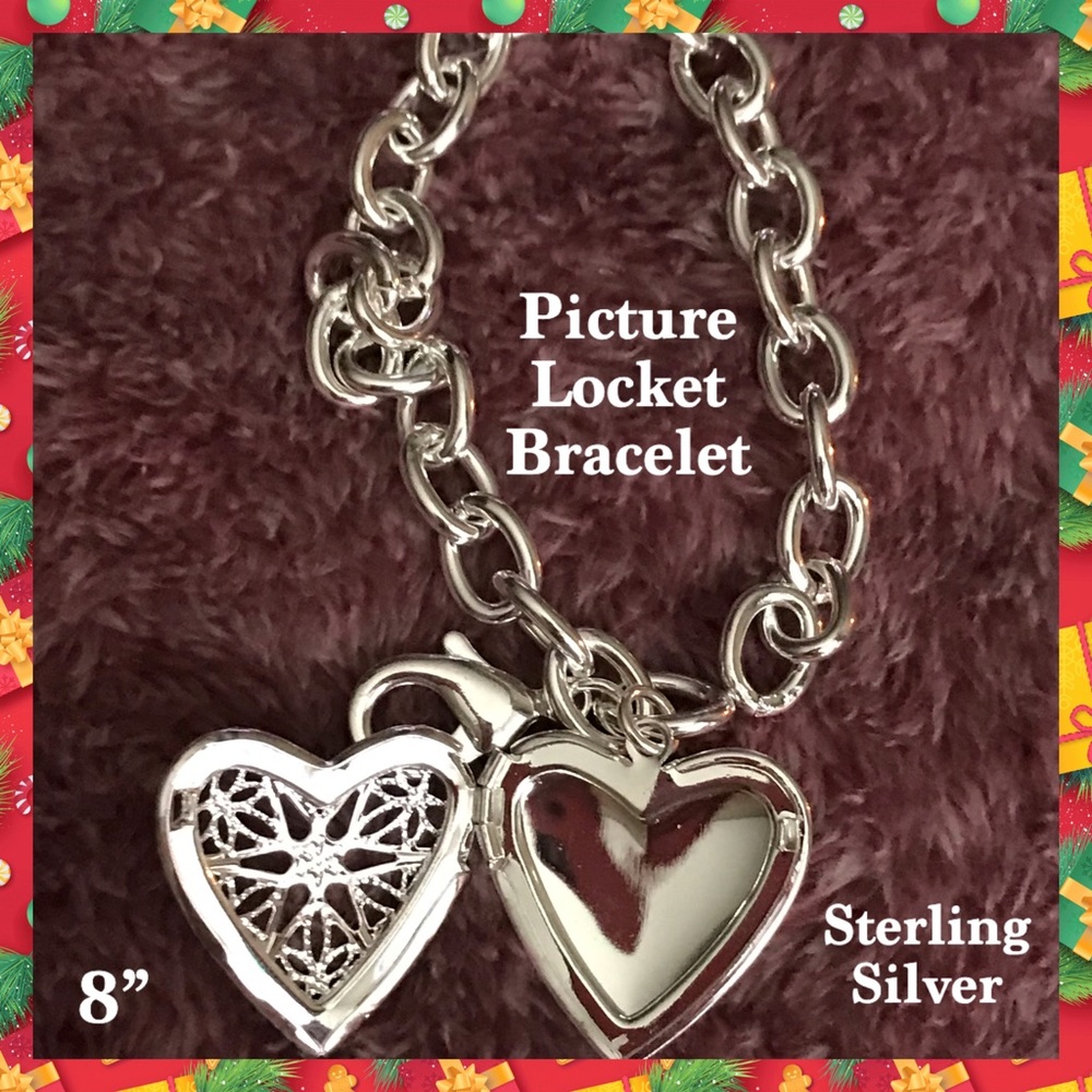 Silver Picture Locket Bracelet.